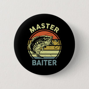 Fishing-shirt Dad Grandpa Master-byiter Funny 6 Cm Round Badge