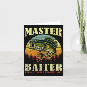 Fishing-shirt Master-baiter Funny B Dad  Card