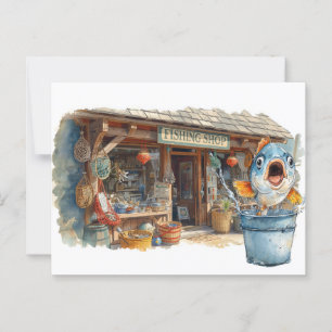 Fishing Shop Postcard