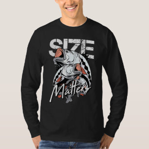 Fishing Size Matter Big Fish Angler Pun Cool T-Shirt