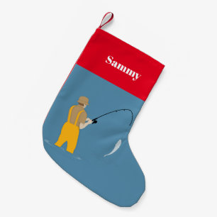 Fishing Small Christmas Stocking