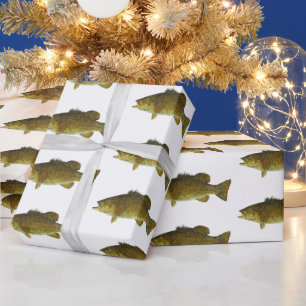 Fishing Smallmouth Bass Pattern Men's Party Wrapping Paper