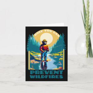 Fishing Smokey Bear Only You Can Prevent Wildfires Card