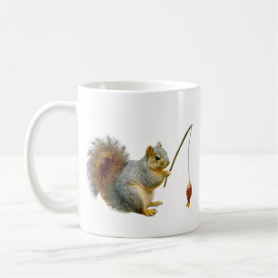 Fishing Squirrel Mug