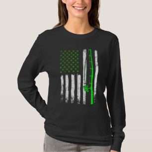 Fishing St Patrick's Day Vintage Irish American Fl T-Shirt