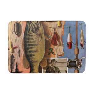 Fishing Still Life by John Atherton Bath Mat