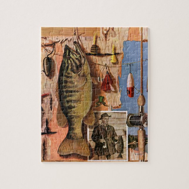 Fishing Still Life by John Atherton Jigsaw Puzzle (Vertical)