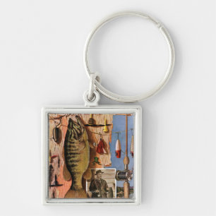 Fishing Still Life by John Atherton Key Ring