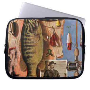 Fishing Still Life by John Atherton Laptop Sleeve
