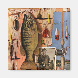 Fishing Still Life by John Atherton Magnet