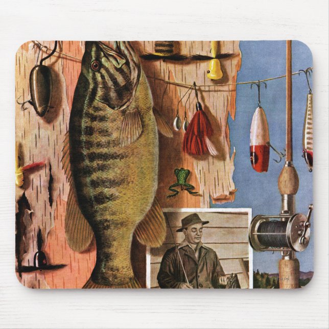 Fishing Still Life by John Atherton Mouse Mat (Front)