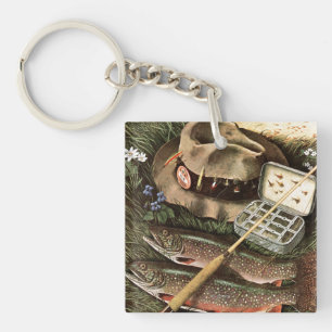 Fishing Still Life Key Ring