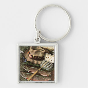 Fishing Still Life Key Ring