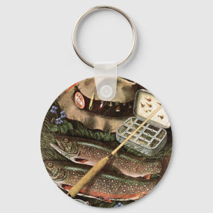 Fishing Still Life Key Ring