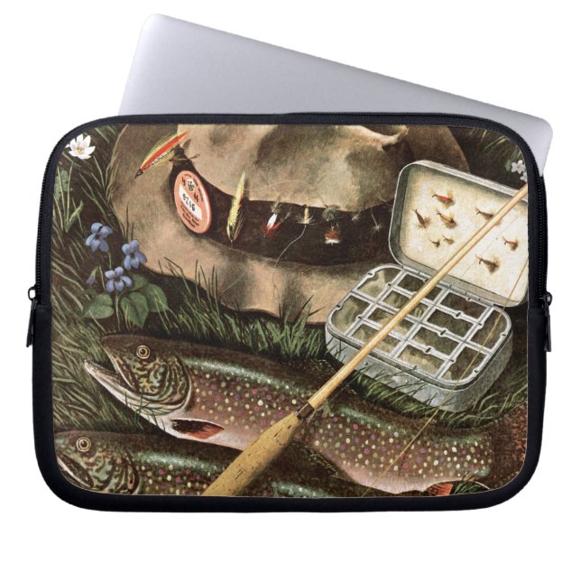 Fishing Still Life Laptop Sleeve (Front)