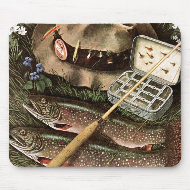 Fishing Still Life Mouse Mat (Front)