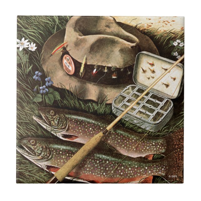 Fishing Still Life Tile (Front)