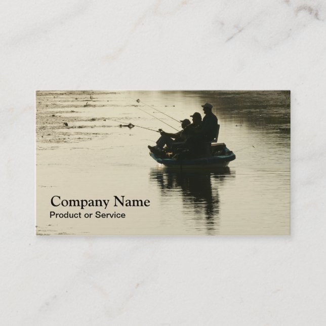 Fishing sunset business card (Front)