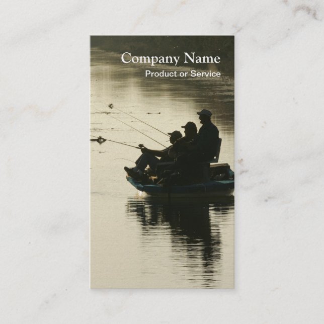 Fishing sunset business card (Front)