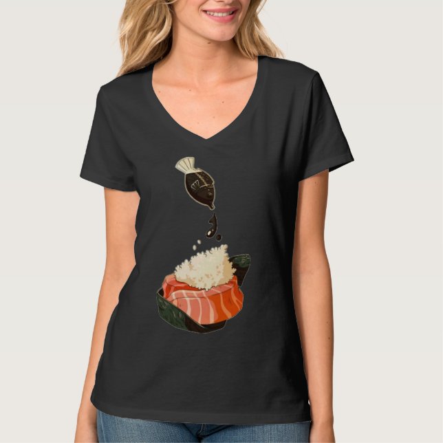 Fishing Sushi  T-Shirt (Front)