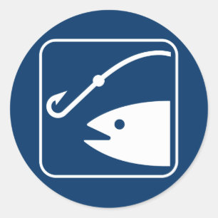 Fishing Symbol Sticker