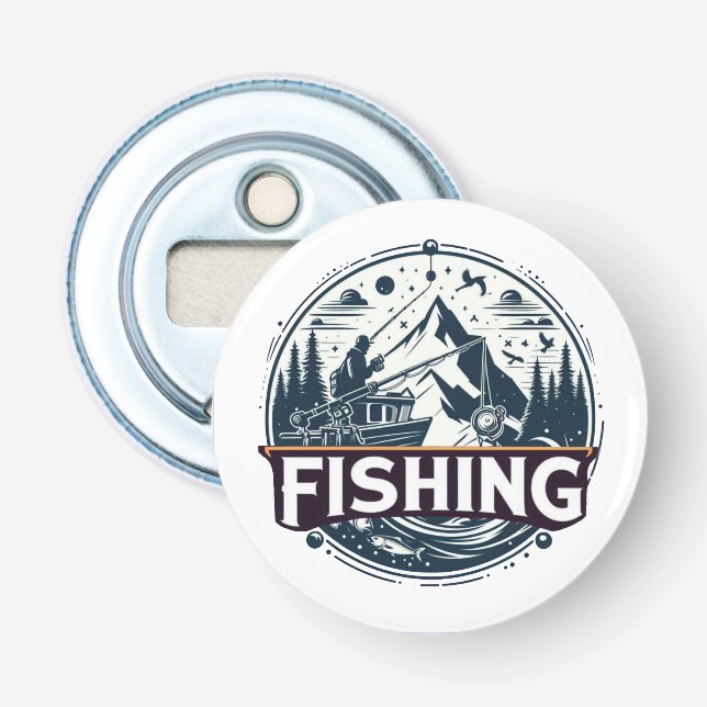 Fishing t shirt  bottle opener (Front)