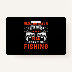 fishing t-shirt design ID badge
