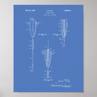 Fishing Tackle 1950 Patent Art Blueprint