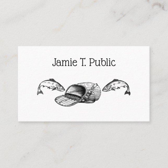 Fishing Tackle Bag and Fish Business Card (Front)