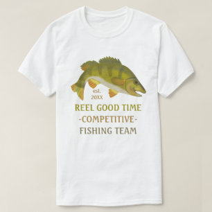 Fishing Team Tournament Custom Angler Bass Fish T-Shirt