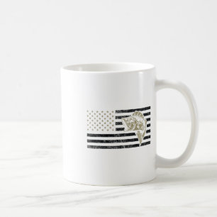 Fishing Tee For Men - Vintage Us American Flag Men Coffee Mug