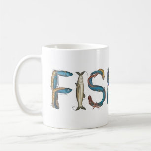Fishing Text Coffee Mug