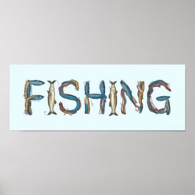 Fishing Text Poster (Front)