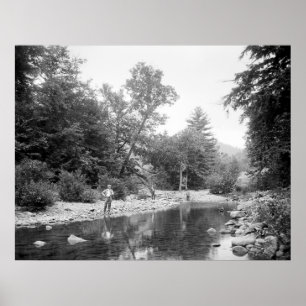 Fishing the Catskills: 1890 Poster