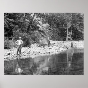 Fishing the Catskills: 1890 Poster
