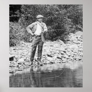 Fishing the Catskills, 1890s Poster