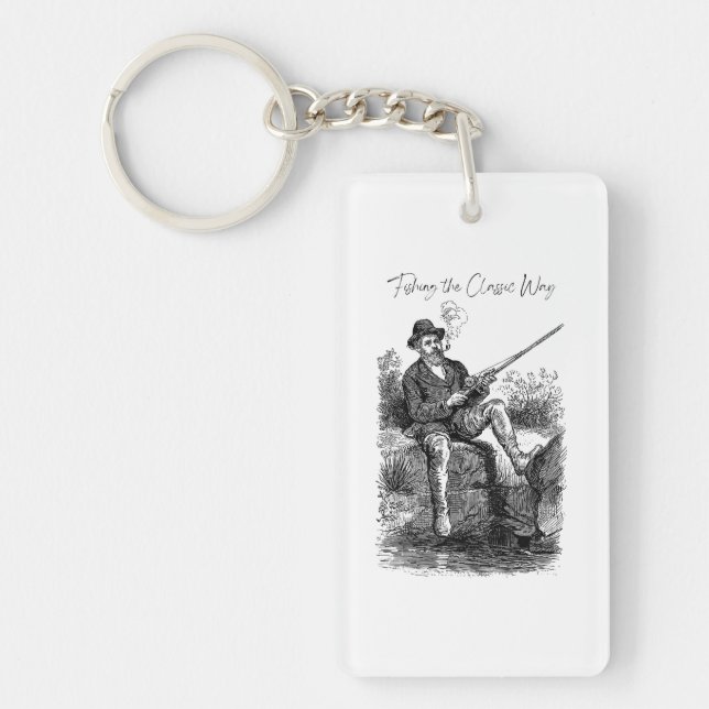 Fishing The Classic Way Key Ring (Front)