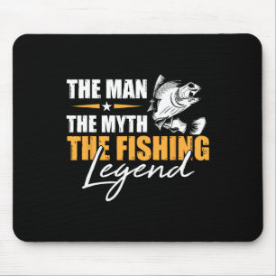 Fishing The Man Myth Legend Angler Cool Fisherman Mouse Mat