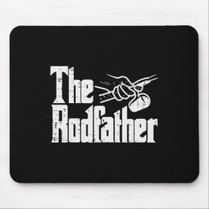 Fishing The Rodfather Funny Parody Dad Grandpa Pap Mouse Mat