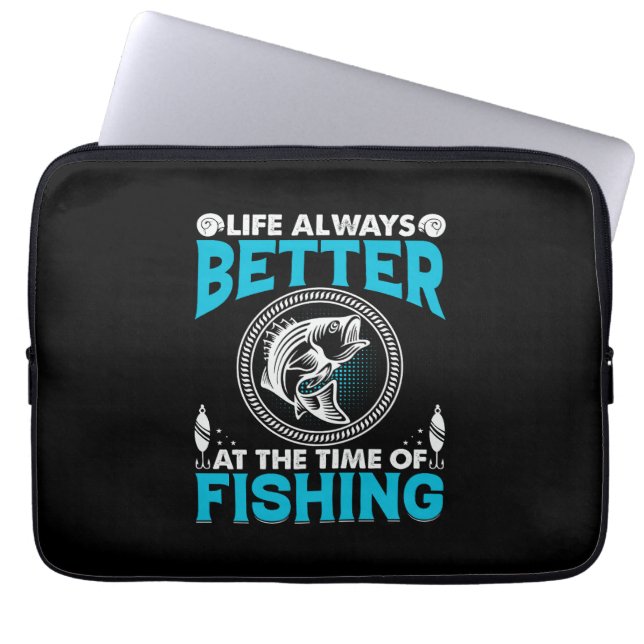 Fishing Theme Laptop Sleeve (Front)