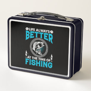 Fishing Theme Metal Lunch Box
