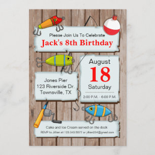 Fishing Theme Party Invitation