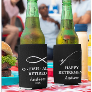 Fishing Theme Retirement Party  Can Cooler