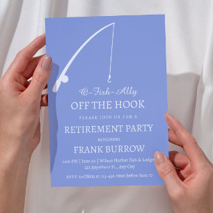  Fishing Theme Retirement Party Invitation