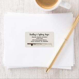 Fishing Theme White Big Address Label