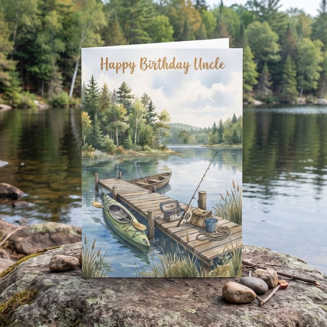 Fishing Themed Birthday for Uncle Card (Creator Uploaded)