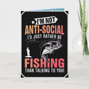 Fishing themed Folded Greeting Card