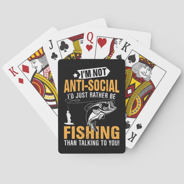 Fishing themed playing cards (Back)