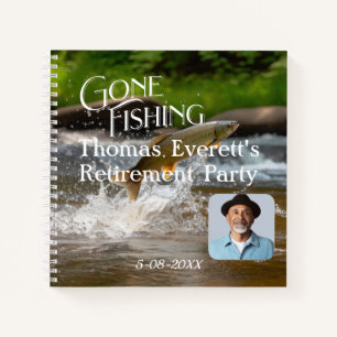 Fishing Themed Retirement Party Guest Book 