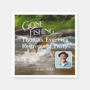 Fishing Themed Retirement Party Napkin